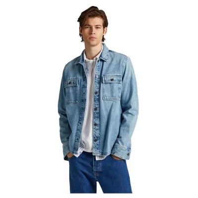 риза,с,дълъг,ръкав,мъжки,ризи,pepe,jeans,weston,reclaim,long,sleeve,shirt,blue,(denim)