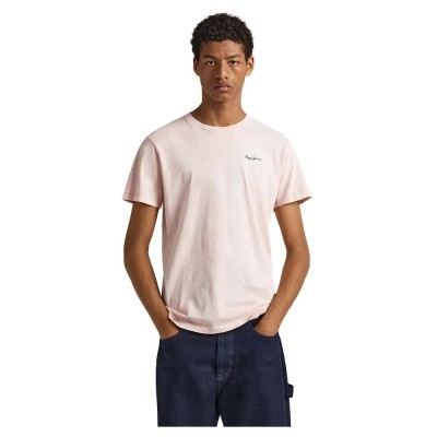 тениска,мъжки,тениски,pepe,jeans,wiltshire,short,sleeve,t,shirt,spritzer,pink,(white)