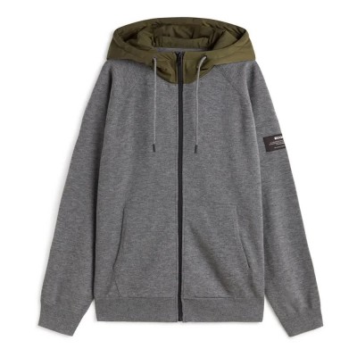 блуза,мъжки,пуловери,ecoalf,peralalf,full,zip,sweatshirt,grey,melange,(grey)