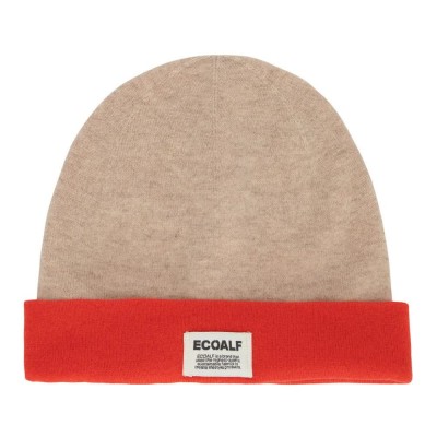 шапка,всички,шапки,ecoalf,thinalf,beanie,taupe,melange,vibrant,red,(beige)