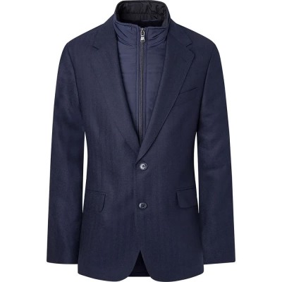 палто,мъжки,якета,hackett,herringbone,bib,coat,blue,(navy)