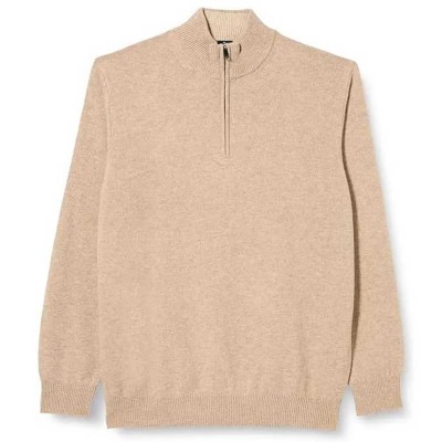 блуза,мъжки,пуловери,hackett,hm703022,half,zip,sweater,tan,brown,(beige)
