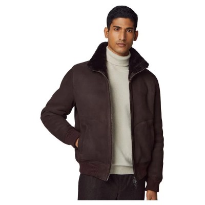 яке,мъжки,якета,hackett,shearling,bomber,jacket,chocolate,brown,(brown)