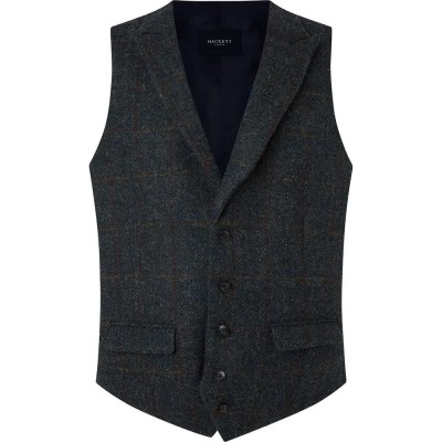 елек,мъжки,сака,hackett,teal,tweed,waistcoat,grey,(multicolor)