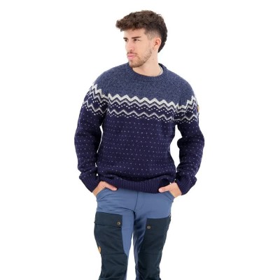 блуза,мъжки,пуловери,fjällräven,Övik,knit,sweater,dark,navy,mountain,blue