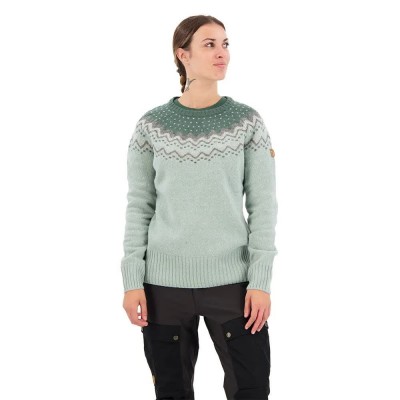 блуза,дамски,пуловери,дамски,плетени,дрехи,fjällräven,Övik,knit,sweater,misty,green,deep,patina