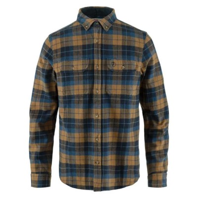 риза,с,дълъг,ръкав,мъжки,ризи,fjällräven,singi,heavy,flannel,long,sleeve,shirt,brown,(dark,navy,buckwheat,brown)