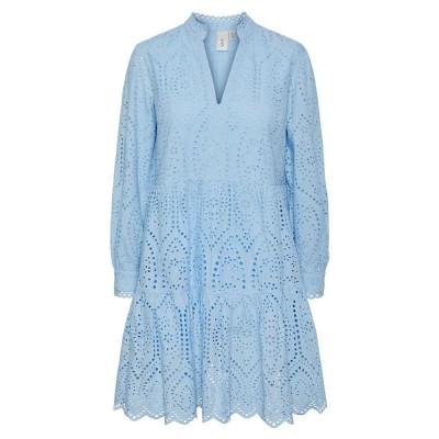 рокля,дамски,поли,и,рокли,yas,26027162,holi,long,sleeve,short,dress,blue