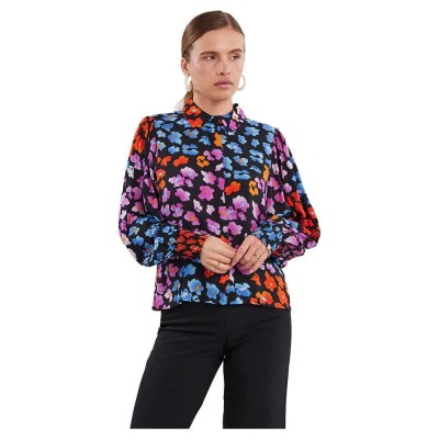 риза,с,дълъг,ръкав,дамски,ризи,yas,alira,long,sleeve,shirt,multicolor,(black,aop,liro,print)