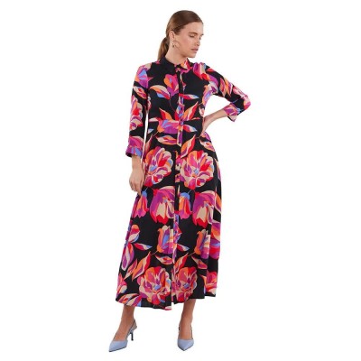 рокля,дамски,поли,и,рокли,yas,fima,long,sleeve,midi,dress,multicolor