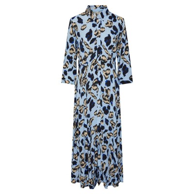 рокля,дамски,поли,и,рокли,yas,savanna,long,sleeve,long,dress,blue