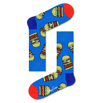 чорапи,мъжки,чорапи,happy,socks,burger,socks,multicolor,(blue)