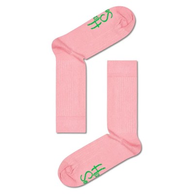 чорапи,мъжки,чорапи,happy,socks,hs603,r,solid,rib,socks,multicolor,(pink)