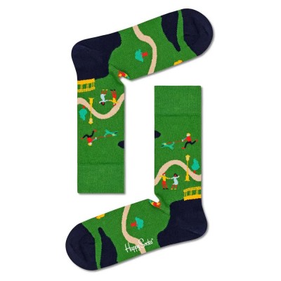 чорапи,мъжки,чорапи,happy,socks,walk,in,the,park,socks,multicolor,(green)