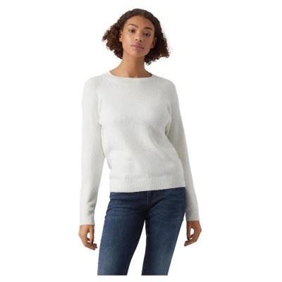 блуза,дамски,пуловери,дамски,плетени,дрехи,vero,moda,doffy,sweater,snow,white,detail,melange,(beige)