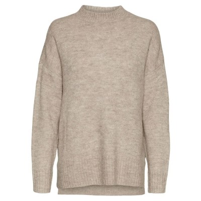 блуза,дамски,пуловери,дамски,плетени,дрехи,vero,moda,lefile,tall,sweater,beige,(birch,detail,w.,melange)