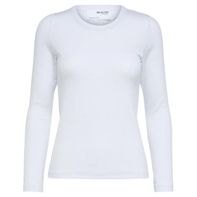 тениска,дамски,тениски,selected,dianna,long,sleeve,t,shirt,white,(bright,white)
