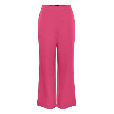 панталони,дамски,панталони,pieces,bossy,wide,leg,fit,high,waist,pants,pink,(hot,pink)