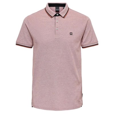 мъжки,блузи,с,яка,only,&,sons,fletcher,short,sleeve,polo,copper,brown,detail,melange,(brown)
