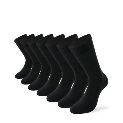 чорапи,мъжки,чорапи,дамски,чорапи,lenz,duos,half,long,socks,7,pairs,black,(black)