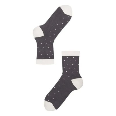 чорапи,дамски,чорапи,lenz,longlife,half,long,socks,2,pairs,multicolor,(grey,white,dots)