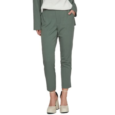 панталони,дамски,панталони,vila,varone,slim,fit,high,waist,pants,duck,green,(green)