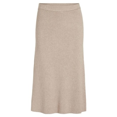 пола,дамски,поли,и,рокли,vila,comfy,long,skirt,beige,(natural,melange)