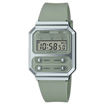 часовник,часовници,casio,a100wef,watch,silver,(green,green,mineral)