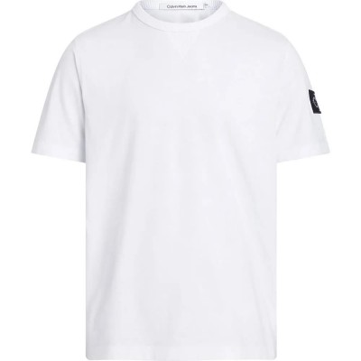 тениска,мъжки,тениски,calvin,klein,jeans,badge,regular,short,sleeve,t,shirt,white,(bright,white)