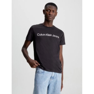 тениска,мъжки,тениски,calvin,klein,jeans,core,institutional,logo,slim,short,sleeve,t,shirt,ck,black,(black)
