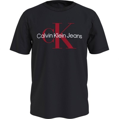 тениска,мъжки,тениски,calvin,klein,jeans,core,monologo,slim,short,sleeve,t,shirt,red