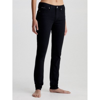 дънки,дамски,панталони,calvin,klein,jeans,skinny,fit,mid,waist,jeans,black