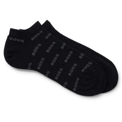 чорапи,мъжки,чорапи,boss,as,allover,10258216,socks,2,pairs,black,(black)