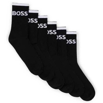 чорапи,мъжки,чорапи,boss,stripcc,10257762,socks,6,pairs,black,(black)
