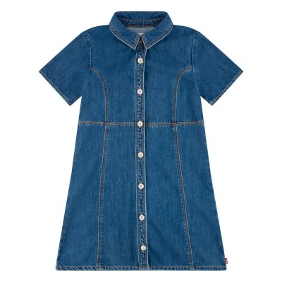 рокля,дамски,поли,и,рокли,levi´s,®,button,front,denim,short,sleeve,short,dress,blue,(richards)