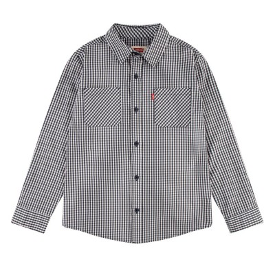 риза,с,дълъг,ръкав,детски,ризи,levi´s,gingham,woven,long,sleeve,shirt,blue