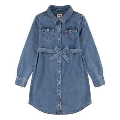 риза,с,дълъг,ръкав,детски,поли,и,рокли,levi´s,®,western,shirt,long,sleeve,short,dress,blue,(milestone)