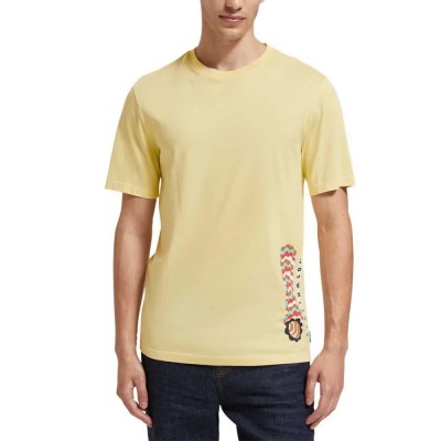 тениска,мъжки,тениски,scotch,&,soda,artwork,short,sleeve,t,shirt,yellow,(glow)