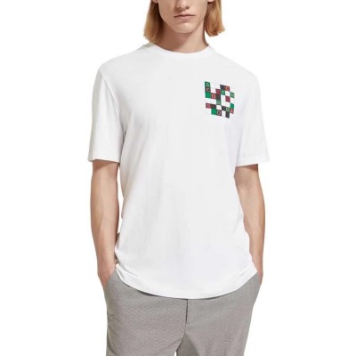 тениска,мъжки,тениски,scotch,&,soda,artwork,short,sleeve,t,shirt,white