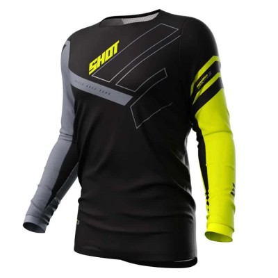 блуза,с,дълъг,ръкав,мъжки,тениски,дамски,тениски,shot,contact,rush,long,sleeve,jersey,black,(fluo,yellow)