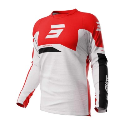 блуза,с,дълъг,ръкав,мъжки,тениски,дамски,тениски,shot,devo,star,long,sleeve,jersey,red,white,(red)