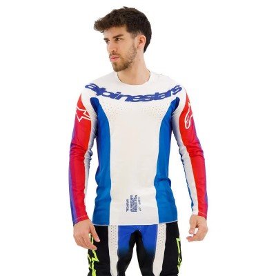 блуза,с,дълъг,ръкав,мъжки,тениски,alpinestars,techstar,pneuma,long,sleeve,jersey,white,(blue,red,white)