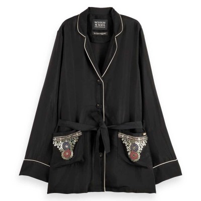 сако,дамски,сака,scotch,&,soda,embroidered,occasion,blazer,black