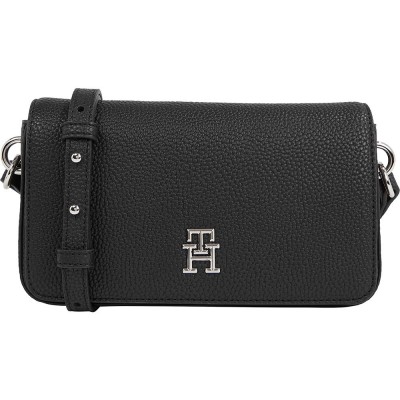 чанта,всички,чанти,tommy,hilfiger,emblem,flap,bag,black