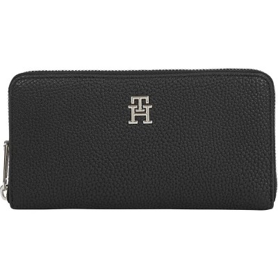 портфейли,и,портмонета,tommy,hilfiger,emblem,large,za,woman,wallet,black,(black)