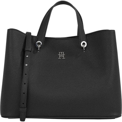 чанта,всички,чанти,tommy,hilfiger,emblem,satchel,bag,black