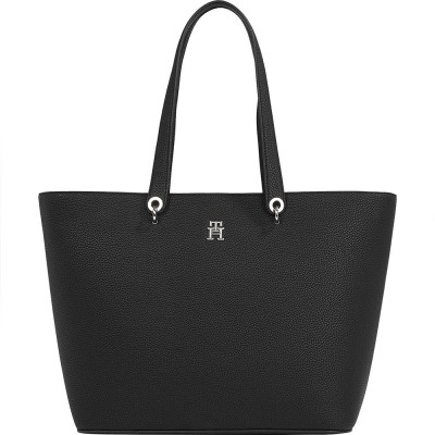пазарска,чанта,всички,чанти,tommy,hilfiger,emblem,shopper,bag,black