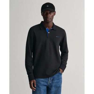 мъжки,блузи,с,яка,gant,reg,contrast,rugger,long,sleeve,polo,black
