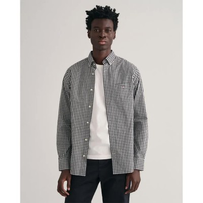 риза,с,дълъг,ръкав,мъжки,ризи,gant,reg,gingham,long,sleeve,shirt,black