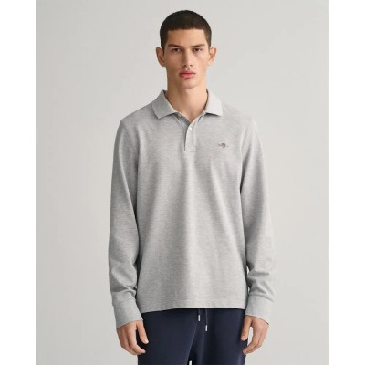 мъжки,блузи,с,яка,gant,reg,shield,rugger,long,sleeve,polo,grey,melange,(grey)
